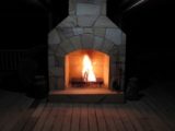 stone outdoor fireplace - brookfield